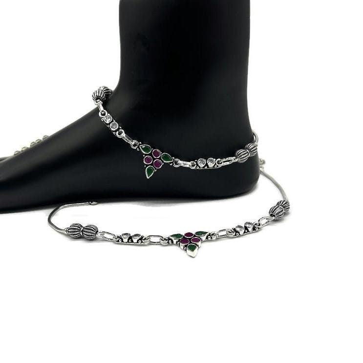 925 Sterling Silver Anklet / Silver Light Weight Payal