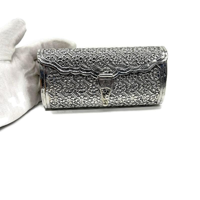 925 Sterling Silver Clutch / Silver Purse For Women / Girl