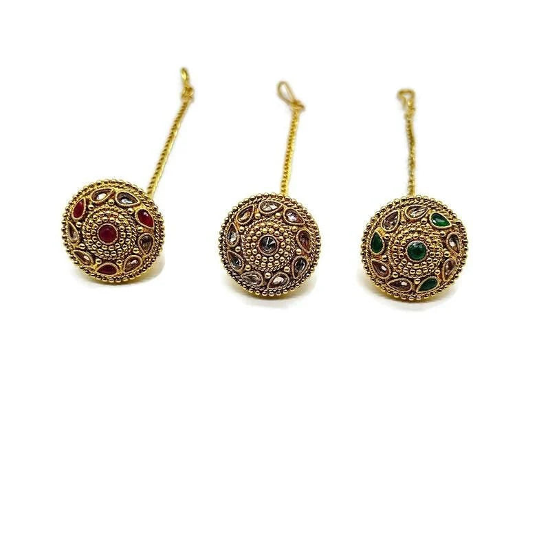 Antique Borla / Mang Tikka /Classic Design/Indian Traditional Rajasthani Borla/ Rajasthani Tikka/ Borla /Indian jewelry