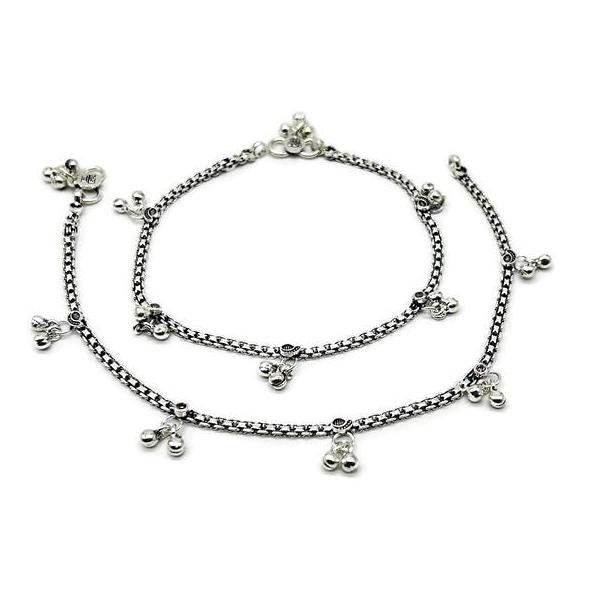 925 Sterling Silver Anklet / Silver Payal