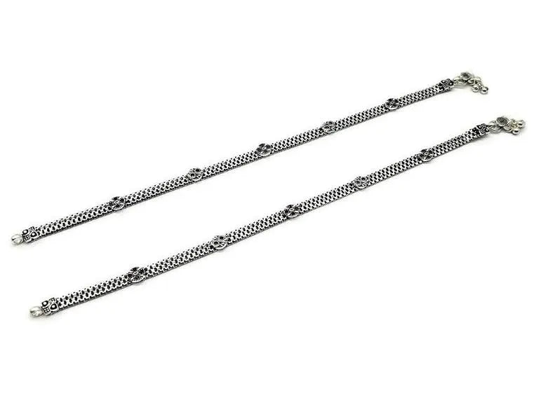 925 Sterling Silver Anklet / Silver Payal For Women