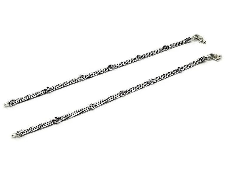925 Sterling Silver Anklet / Silver Payal For Women