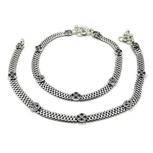 925 Sterling Silver Anklet / Silver Payal For Women