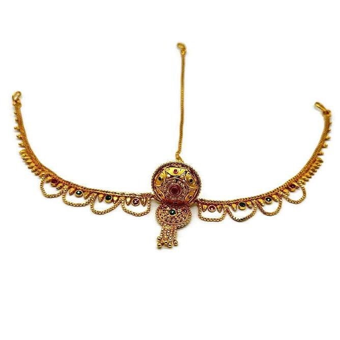 Indian Traditional Rajasthani Rakhdi /Borla/ Maangtika/ Hair Jewelry / Head Jewelry/ Bridal jewelry / Ethnic Gift/ Rakhdi / Borla