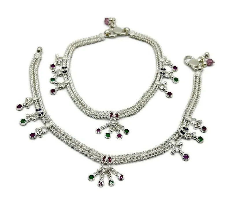 925 Sterling Silver Anklet / Silver Payal / Silver Anklet / Silver Bride Anklet / Silver Payal / Silver Designer Payal