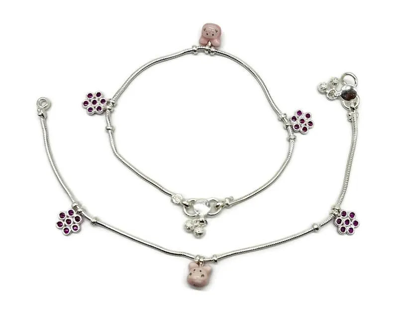 925 Sterling Silver Anklet / Silver Payal / Silver Anklet / Silver Bride Anklet / Silver Payal / Silver Designer Payal