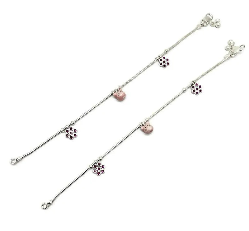 925 Sterling Silver Anklet / Silver Payal / Silver Anklet / Silver Bride Anklet / Silver Payal / Silver Designer Payal