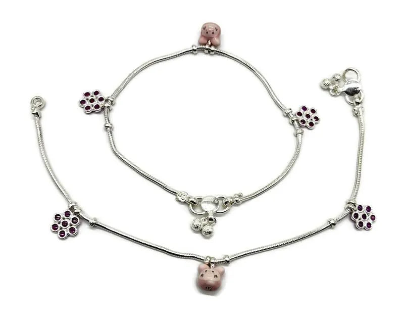 925 Sterling Silver Anklet / Silver Payal / Silver Anklet / Silver Bride Anklet / Silver Payal / Silver Designer Payal