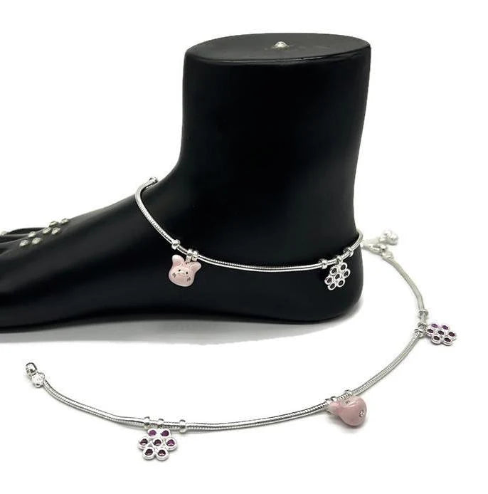 925 Sterling Silver Anklet / Silver Payal / Silver Anklet / Silver Bride Anklet / Silver Payal / Silver Designer Payal