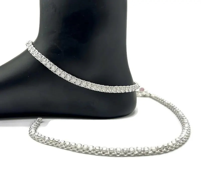 925 Sterling Silver Anklet / Silver Payal / Silver Anklet / Silver Bride Anklet / Silver Payal / Silver Designer Payal