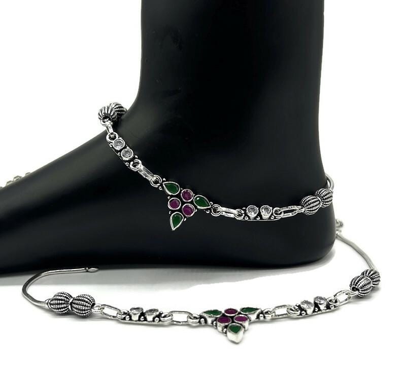 925 Sterling Silver Anklet / Silver Light Weight Payal