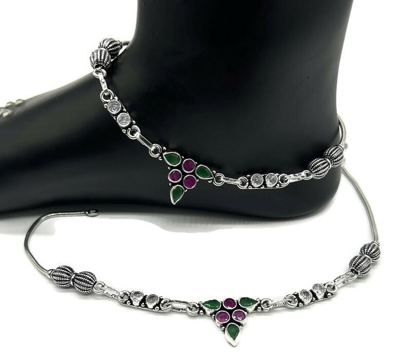 925 Sterling Silver Anklet / Silver Light Weight Payal
