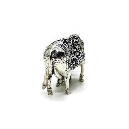 925 Sterling Silver Kamdhenu Cow and Claf Idol / Kamdhenu
