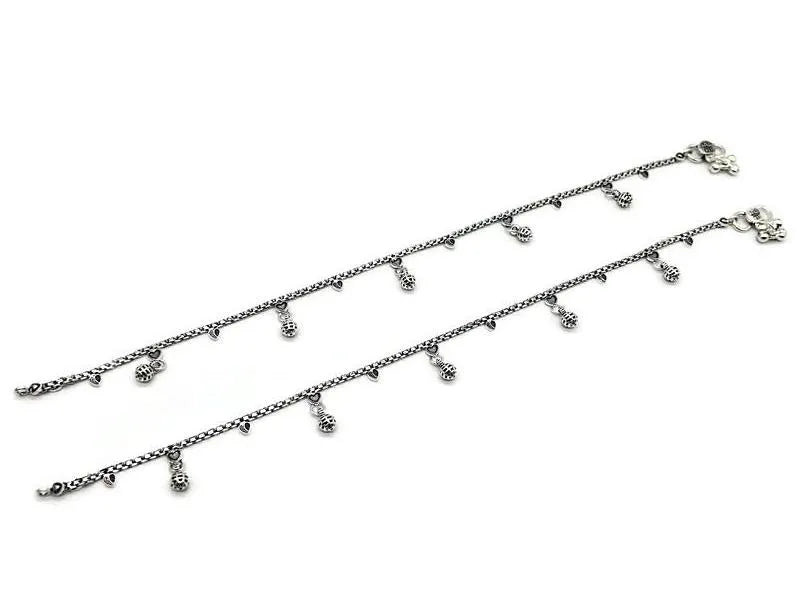 925 Sterling Silver Anklet / Silver Payal / Silver Anklet / Silver Bride Anklet / Silver Payal / Silver Designer Payal