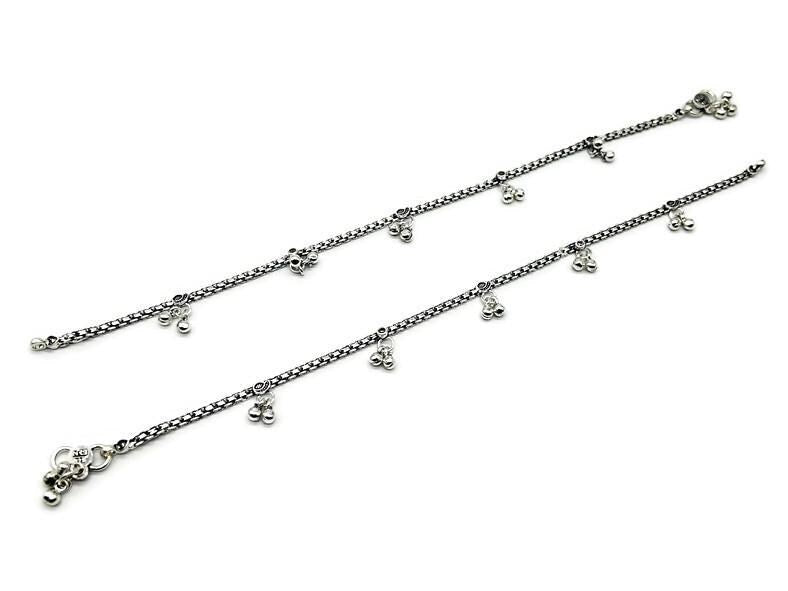 925 Sterling Silver Anklet / Silver Payal
