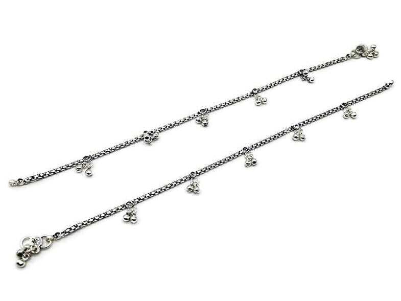 925 Sterling Silver Anklet / Silver Payal