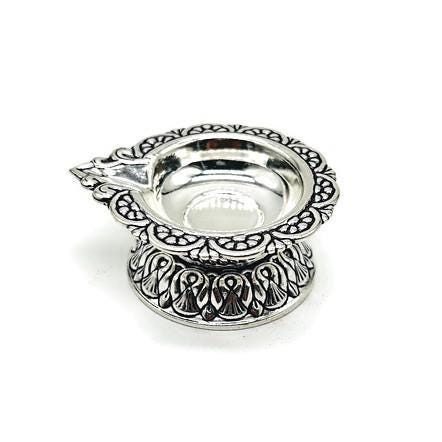 925 Sterling Silver Diya / Silver Antique Diya / Silver Deepam