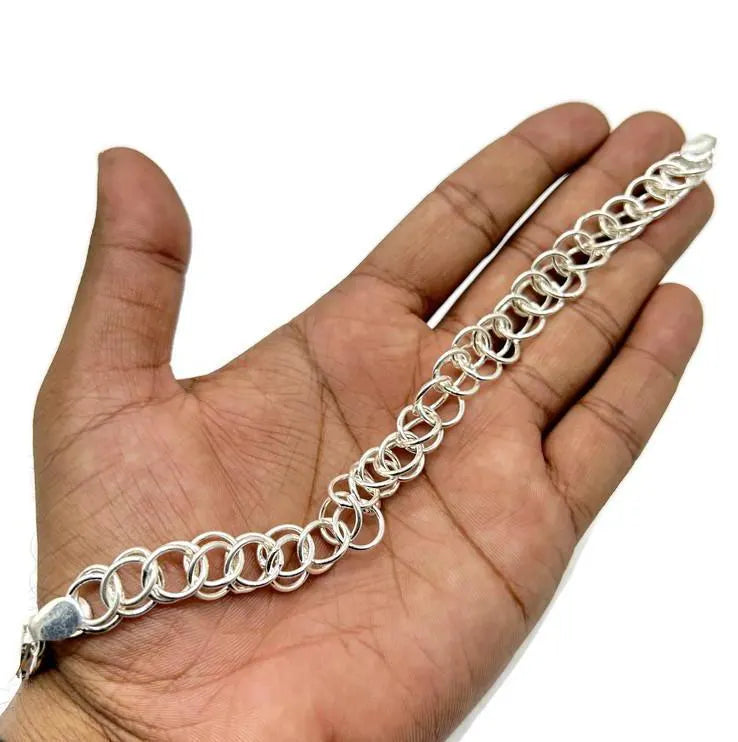 999 Pure Silver Men's bracelet