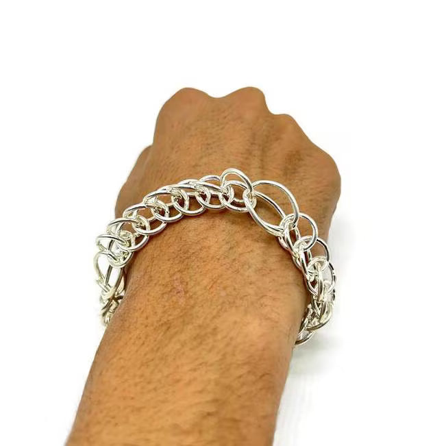 999 Pure Silver Men's bracelet