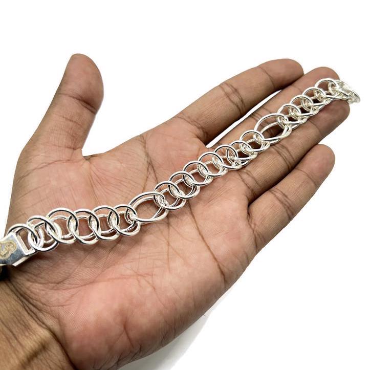 999 Pure Silver Men's bracelet
