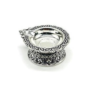 925 Sterling Silver Diya / Silver Antique Diya / Silver Deepam