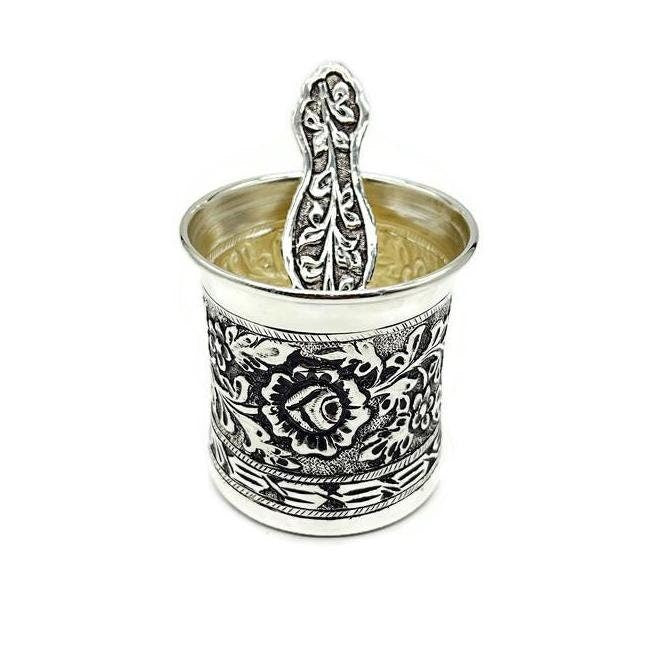 925 Sterling Silver Panchpatra / Silver Achmani