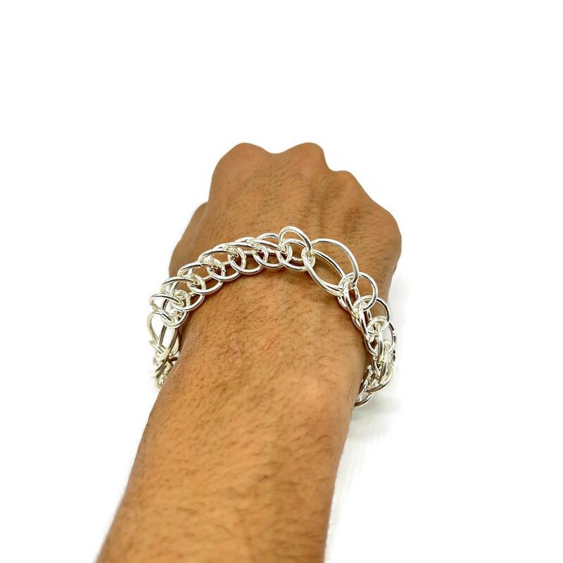 999 Pure Silver Men's bracelet