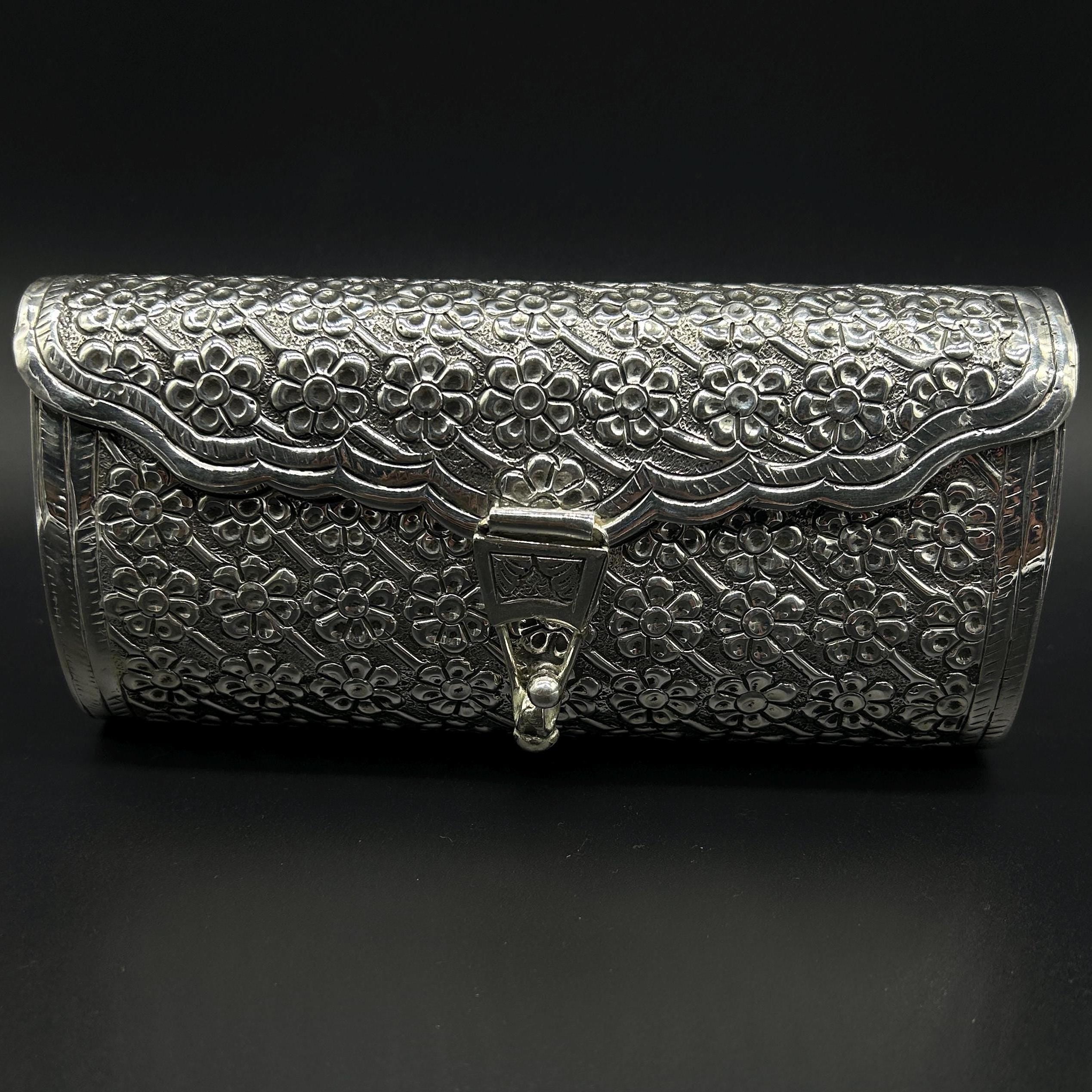 925 Sterling Silver Clutch / Silver Purse For Women / Girl