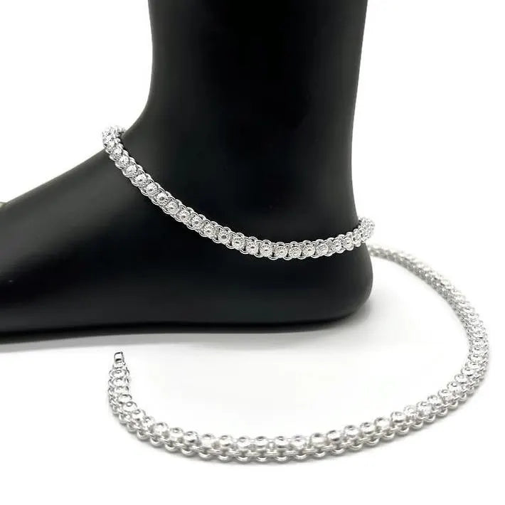 925 Sterling Silver Anklet / Silver Payal / Silver Anklet / Silver Bride Anklet / Silver Payal / Silver Designer Payal