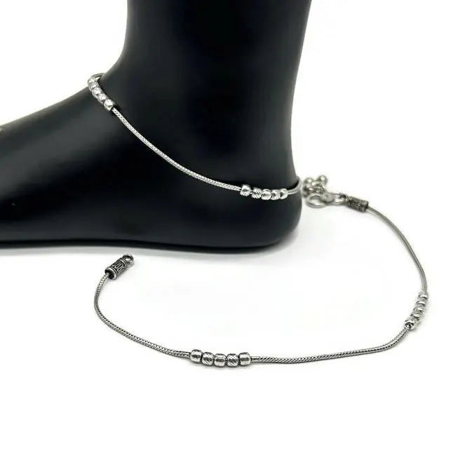 925 Sterling Silver Anklet / Silver Payal / Silver Anklet / Silver Bride Anklet / Silver Payal / Silver Designer Payal