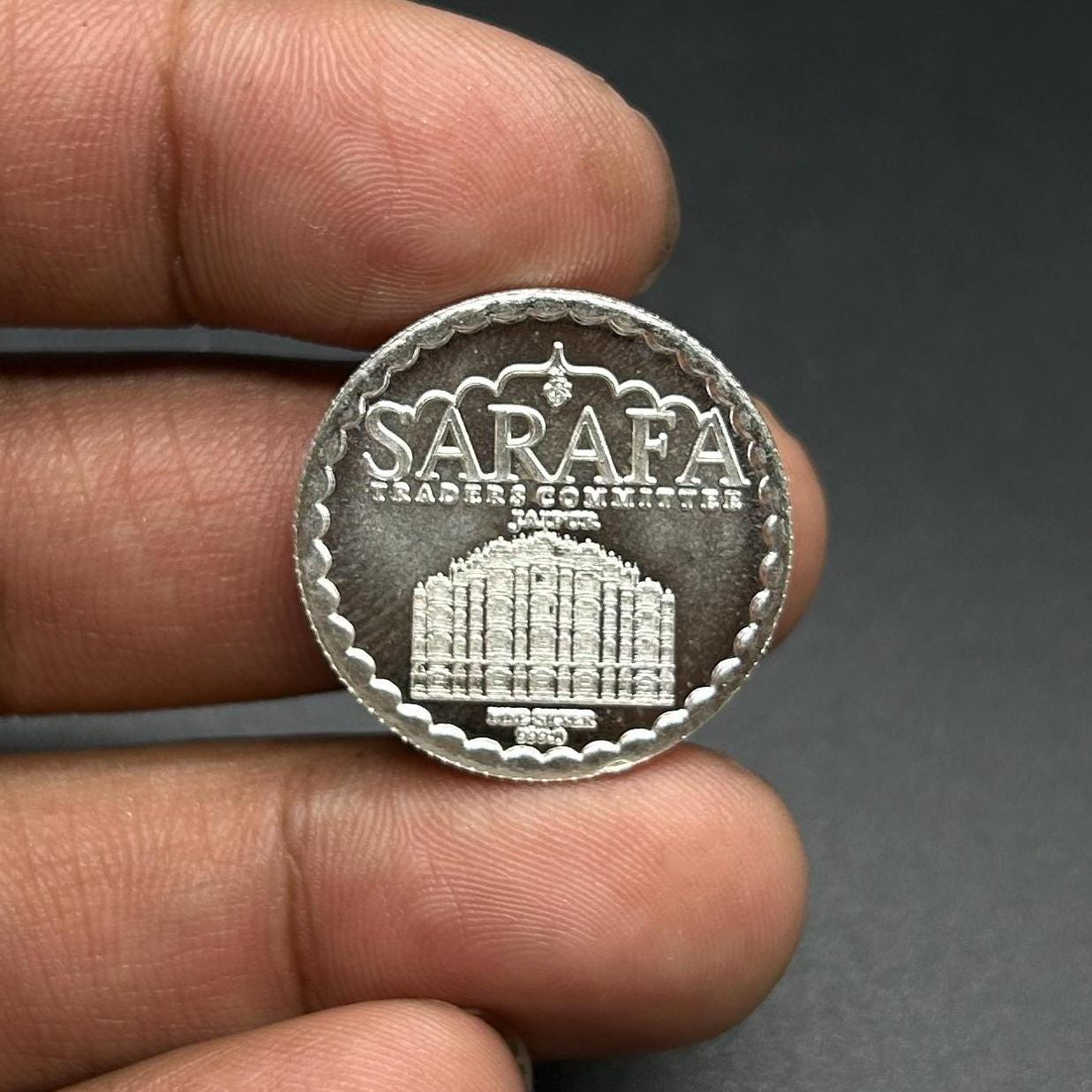 99.90% Pure Silver 5grams Laxmi Ganesh Silver Coin By Sarafa Traders Commity Jaipur