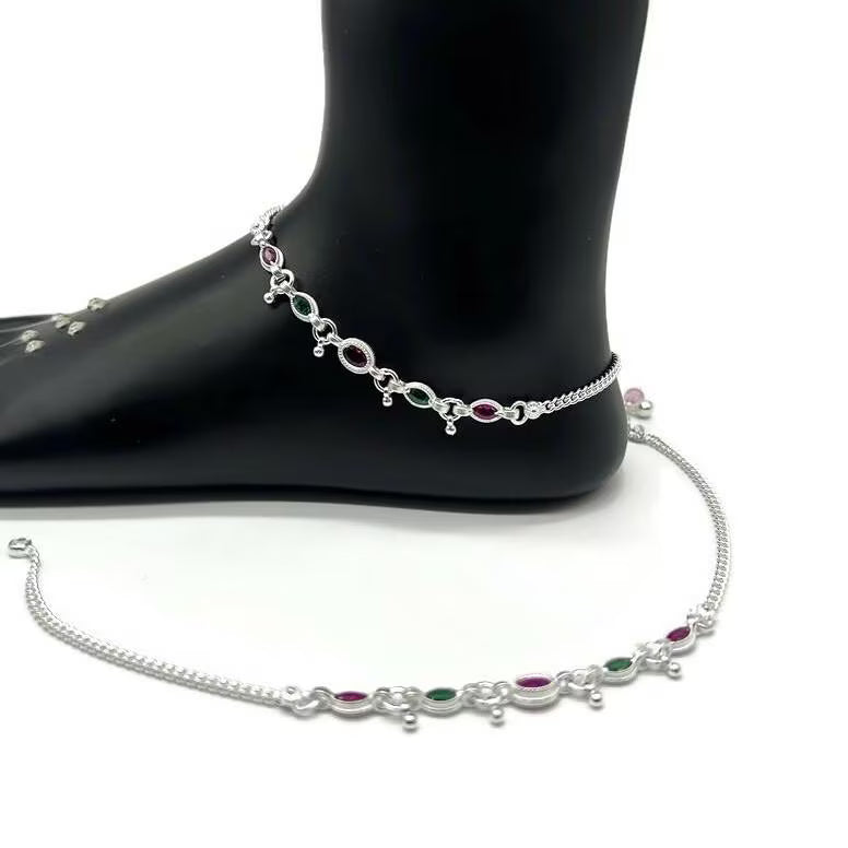 925 Sterling Silver Anklet / Silver Payal / Silver Anklet / Silver Bride Anklet / Silver Payal / Silver Designer Payal