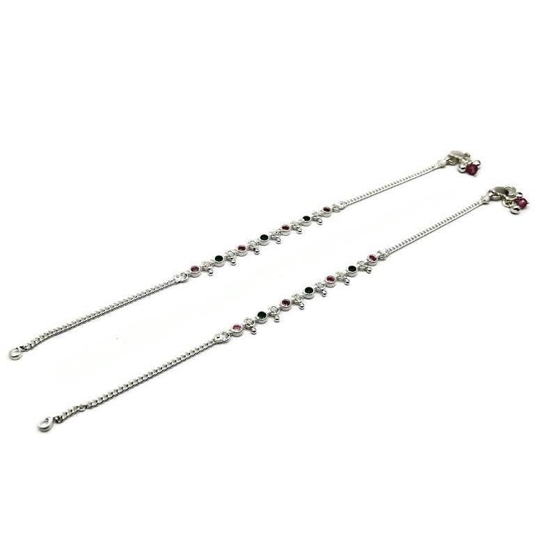 925 Sterling Silver Anklet / Silver Payal For Women