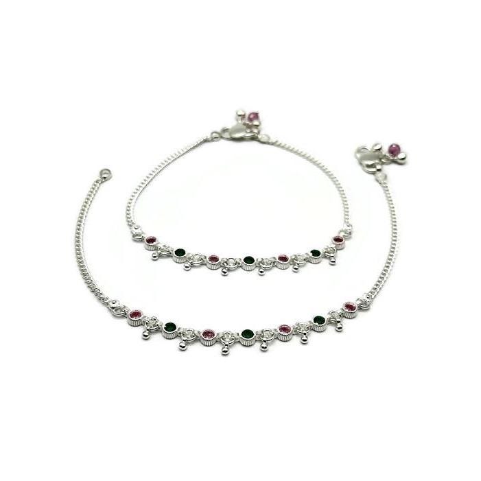 925 Sterling Silver Anklet / Silver Payal For Women