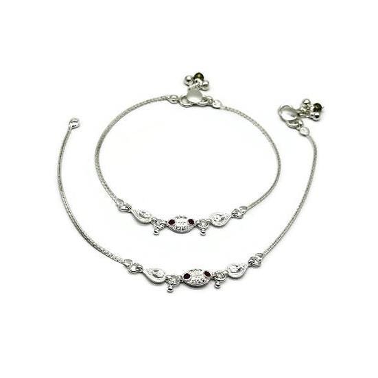925 Sterling Silver Anklet / Silver Payal.