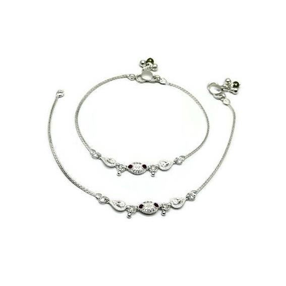 925 Sterling Silver Anklet / Silver Payal.