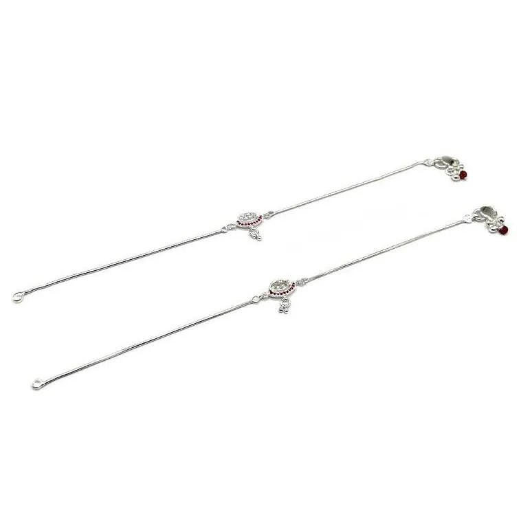 925 Sterling Silver Anklet / Silver Payal For Women