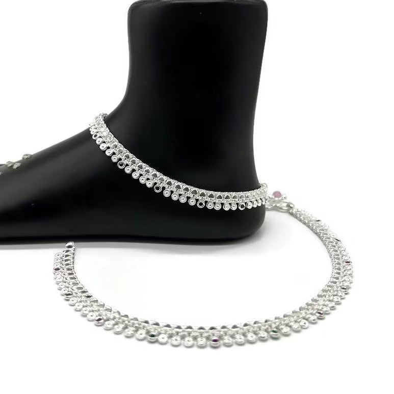 925 Sterling Silver Anklet / Silver Payal / Silver Anklet / Silver Bride Anklet / Silver Payal / Silver Designer Payal