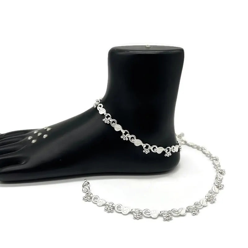 925 Sterling Silver Anklet / Silver Payal / Silver Anklet / Silver Bride Anklet / Silver Payal / Silver Designer Payal