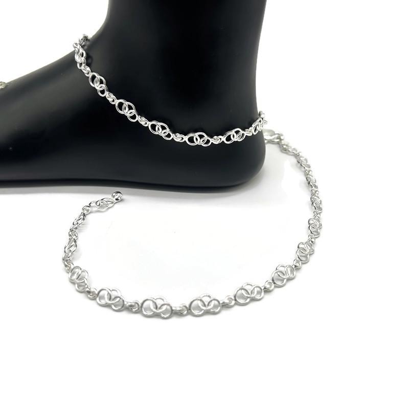 925 Sterling Silver Anklet / Silver Payal For Woman.