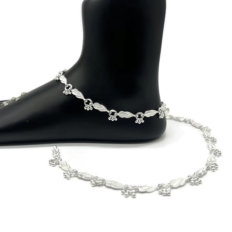 925 Sterling Silver Anklet / Silver Payal / Silver Anklet / Silver Bride Anklet / Silver Payal / Silver Designer Payal