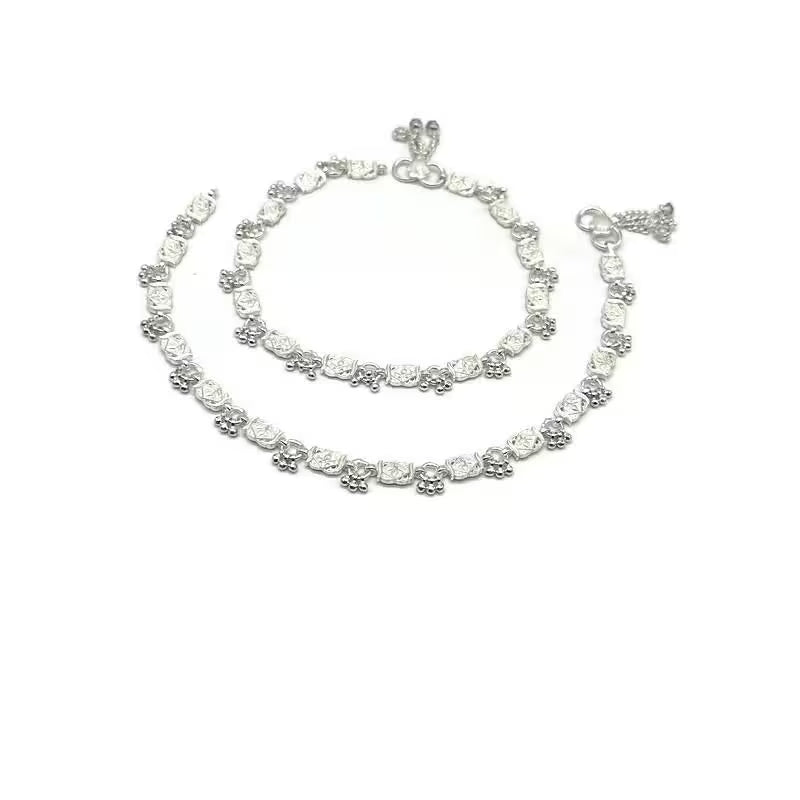 925 Sterling Silver Anklet / Silver Payal / Silver Anklet / Silver Bride Anklet / Silver Payal / Silver Designer Payal