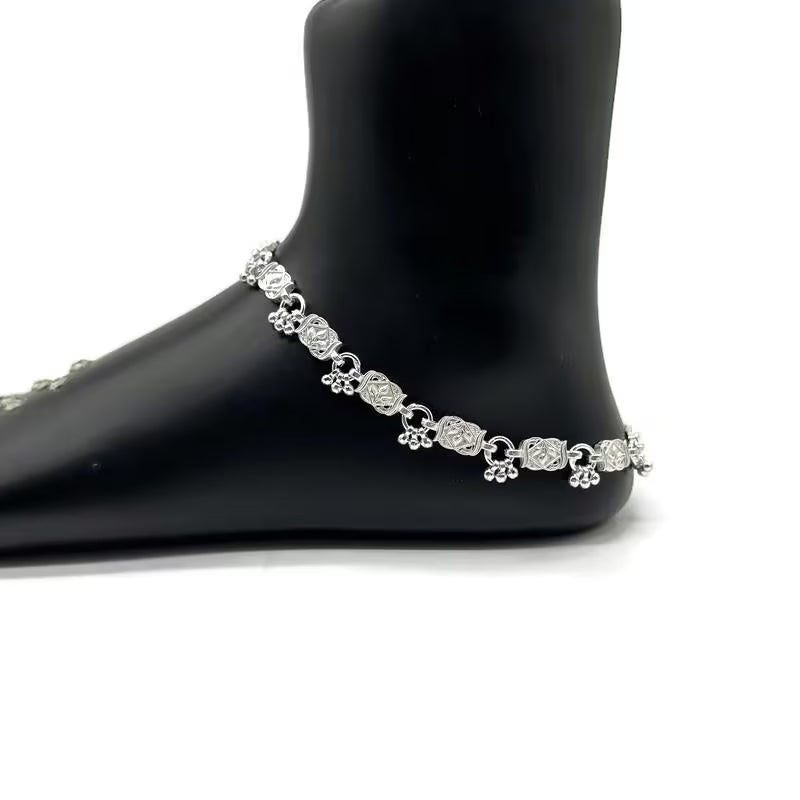 925 Sterling Silver Anklet / Silver Payal / Silver Anklet / Silver Bride Anklet / Silver Payal / Silver Designer Payal