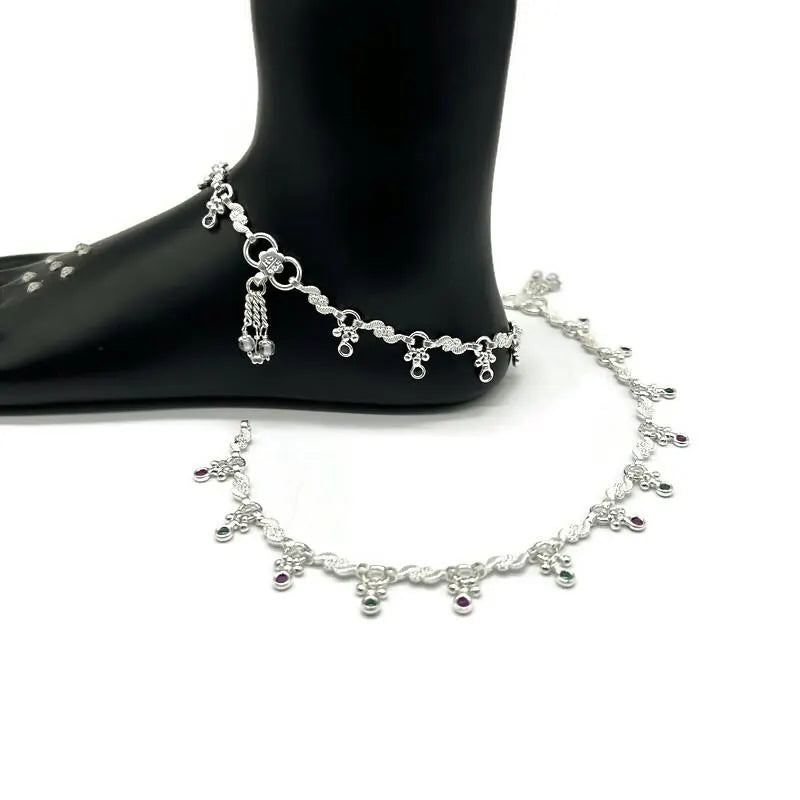 925 Sterling Silver Anklet / Silver Payal / Silver Anklet / Silver Bride Anklet / Silver Payal / Silver Designer Payal