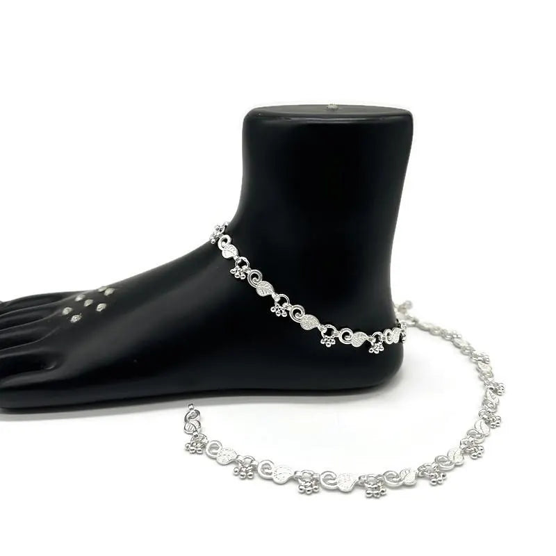 925 Sterling Silver Anklet / Silver Payal / Silver Anklet / Silver Bride Anklet / Silver Payal / Silver Designer Payal