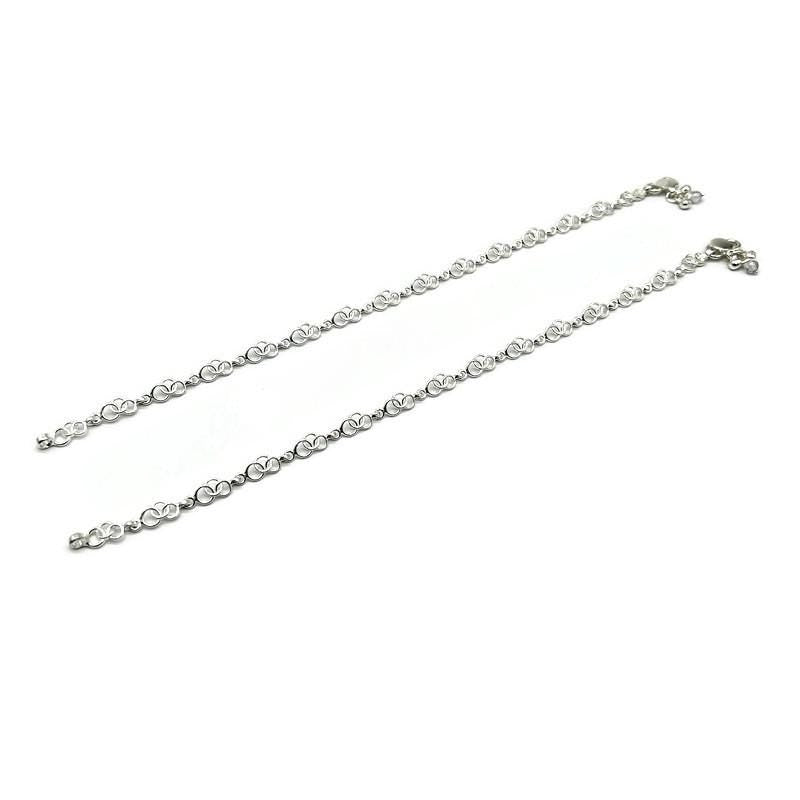 925 Sterling Silver Anklet / Silver Payal For Woman.