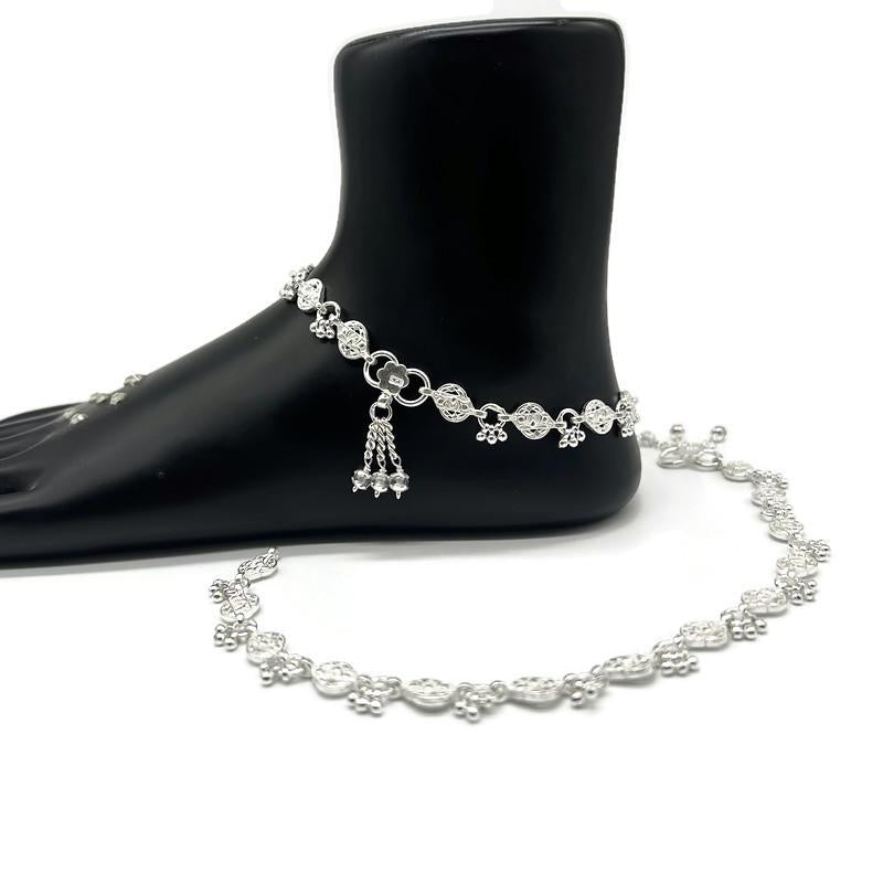 925 Sterling Silver Anklet / Silver Payal / Silver Anklet / Silver Bride Anklet / Silver Payal / Silver Designer Payal