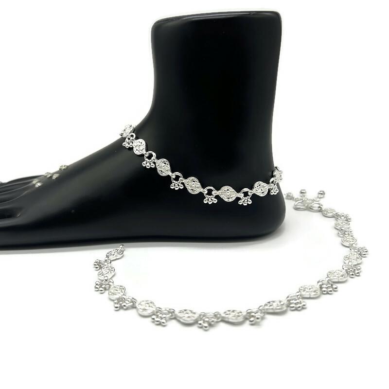 925 Sterling Silver Anklet / Silver Payal / Silver Anklet / Silver Bride Anklet / Silver Payal / Silver Designer Payal