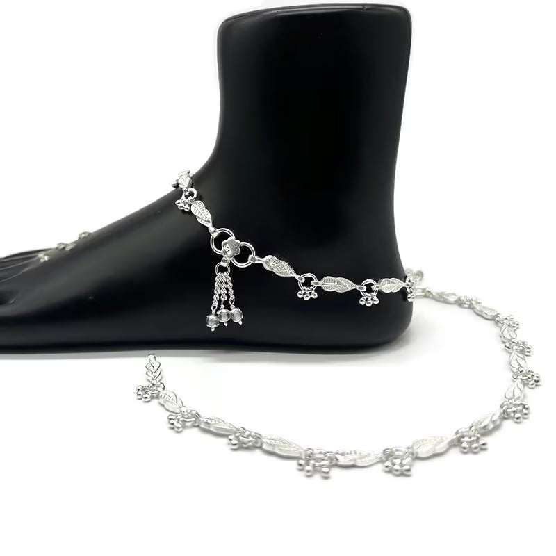 925 Sterling Silver Anklet / Silver Payal / Silver Anklet / Silver Bride Anklet / Silver Payal / Silver Designer Payal