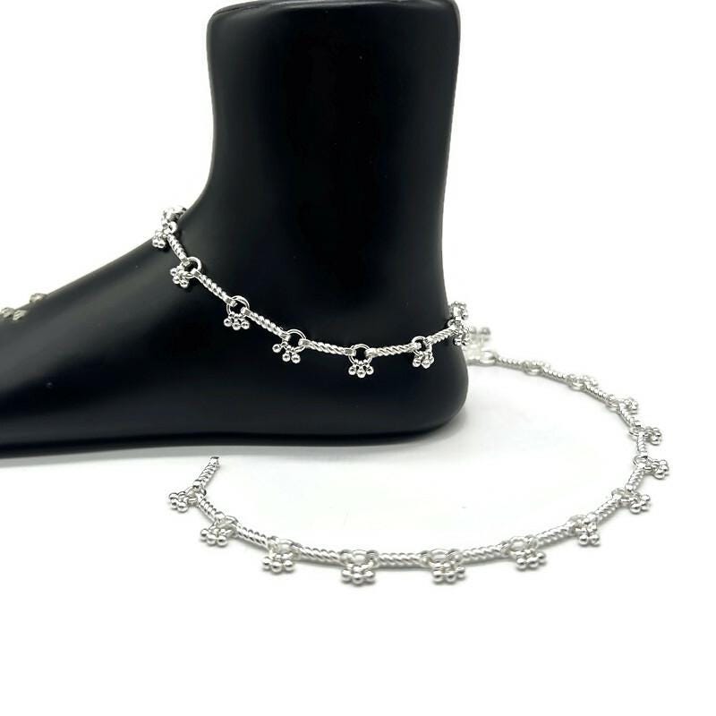 925 Sterling Silver Anklet / Silver Payal / Anklet32